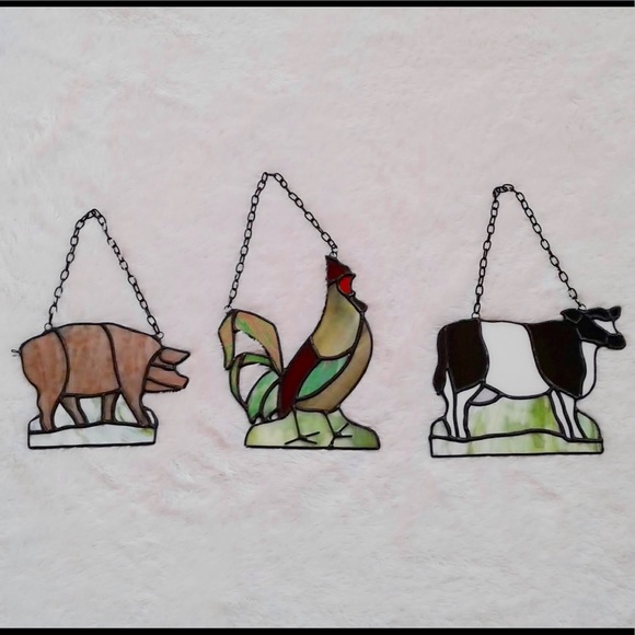 Other - 3/$22 Stained Glass Ornaments